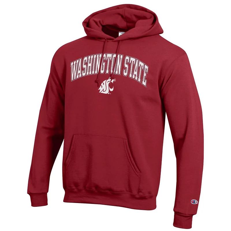 Champion Washington State Cougars Arched Logo Fleece Pullover Hoodie