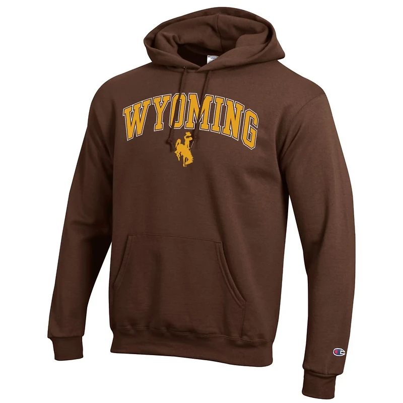 Champion Wyoming Cowboys Arch Over Logo Pullover Hoodie