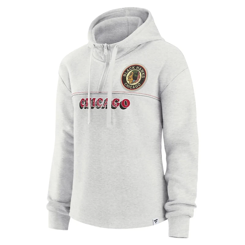 Chicago Blackhawks True Classics Legacy Quarter-Zip Hoodie
