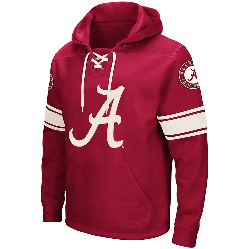 Colosseum Alabama Tide 20 Lace-Up Pullover Hoodie