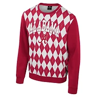 Colosseum Alabama Tide The Dealio Argyle Pullover Sweatshirt