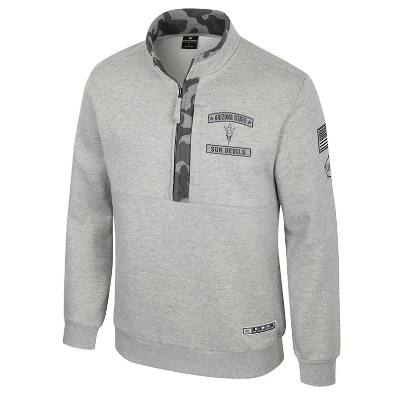 Colosseum Arizona State Sun Devils OORAH OHT Military Appreciation Fleece Quarter-Zip Jacket