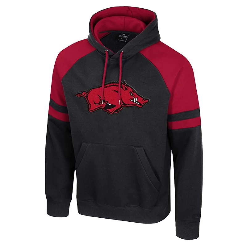 Colosseum Arkansas Razorbacks Todd Raglan Pullover Hoodie