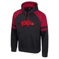 Colosseum Arkansas Razorbacks Todd Raglan Pullover Hoodie