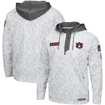 Colosseum Auburn Tigers OHT Military Appreciation Quarter-Zip Hoodie