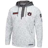 Colosseum Auburn Tigers OHT Military Appreciation Quarter-Zip Hoodie