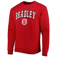 Colosseum Bradley Braves Arch Over Logo Pullover Sweatshirt