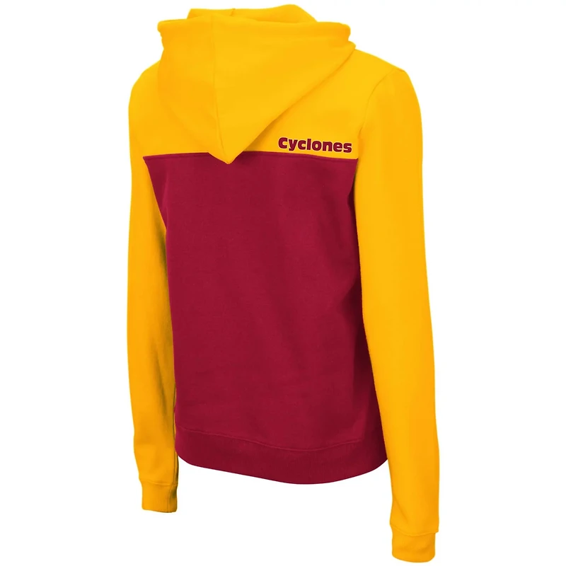 Colosseum /Cardinal Iowa State Cyclones Aidan Lightweight Half-Zip Hoodie