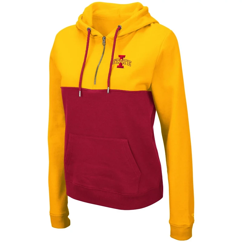 Colosseum /Cardinal Iowa State Cyclones Aidan Lightweight Half-Zip Hoodie