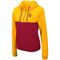 Colosseum /Cardinal Iowa State Cyclones Aidan Lightweight Half-Zip Hoodie