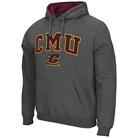 Colosseum Cent Michigan Chippewas Arch and Logo Pullover Hoodie