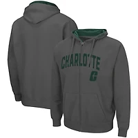 Colosseum Charlotte 49ers Arch  Logo 30 Full-Zip Hoodie