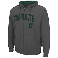 Colosseum Charlotte 49ers Arch  Logo 30 Full-Zip Hoodie