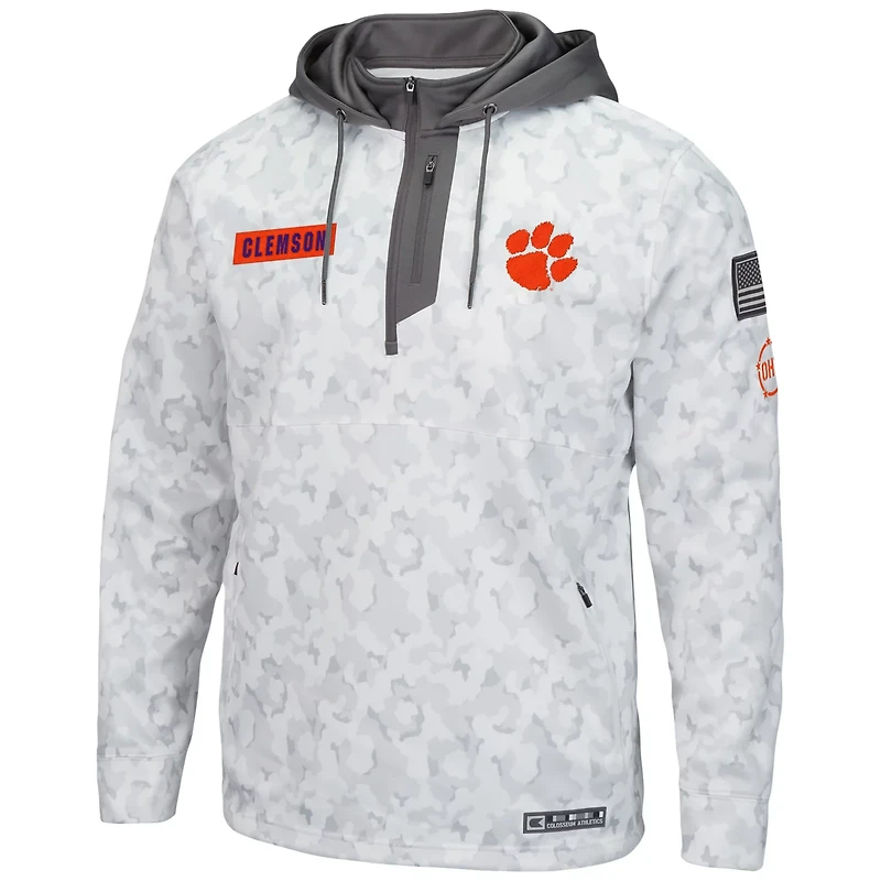Colosseum Clemson Tigers OHT Military Appreciation Quarter-Zip Hoodie