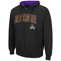 Colosseum ECU Pirates Arch  Logo 30 Full-Zip Hoodie