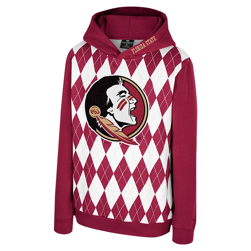 Colosseum Florida State Seminoles Argyle The Dealio Pullover Hoodie