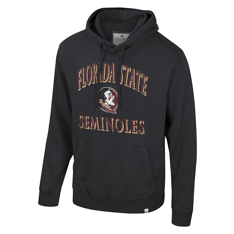 Colosseum Florida State Seminoles Big  Tall Cap E-Tan Pullover Hoodie