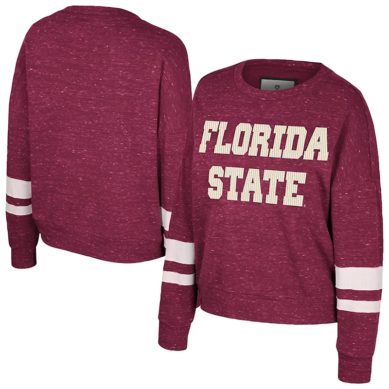 Colosseum Florida State Seminoles Lost City Speckle Pullover Sweatshirt