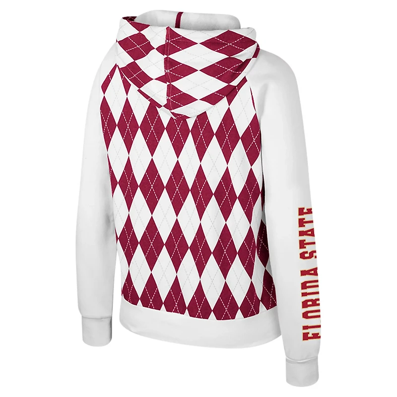 Colosseum Florida State Seminoles The Dealio Argyle Full-Zip Jacket