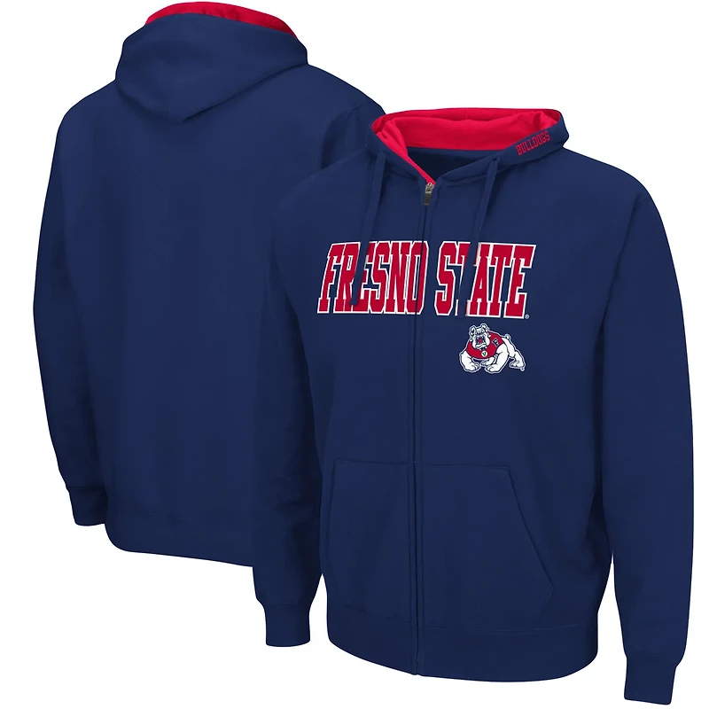 Colosseum Fresno State Bulldogs Arch  Logo 30 Full-Zip Hoodie