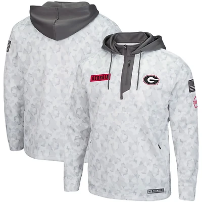 Colosseum Georgia Bulldogs OHT Military Appreciation Quarter-Zip Hoodie