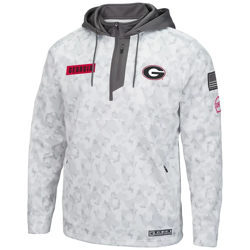 Colosseum Georgia Bulldogs OHT Military Appreciation Quarter-Zip Hoodie