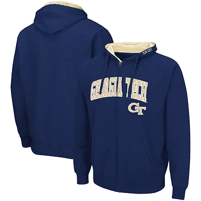 Colosseum Georgia Tech Jackets Arch Logo 30 Full-Zip Hoodie