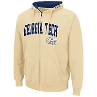 Colosseum Georgia Tech Yellow Jackets Arch  Logo 30 Full-Zip Hoodie
