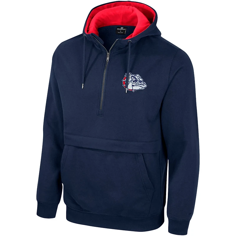 Colosseum Gonzaga Bulldogs Team Half-Zip Pullover Hoodie