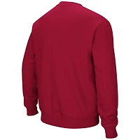 Colosseum Harvard Team Arch  Logo Tackle Twill Pullover Sweatshirt