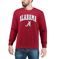 Colosseum Heathered Gray Alabama Crimson Tide Arch  Logo Crew Neck Sweatshirt