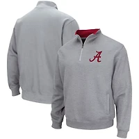 Colosseum Heathered Gray Alabama Crimson Tide Tortugas Team Logo Quarter-Zip Jacket