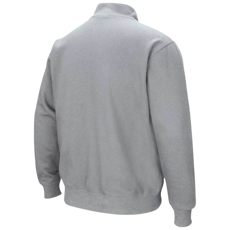 Colosseum Heathered Gray Appalachian State Mountaineers Tortugas Team Logo Quarter-Zip Jacket