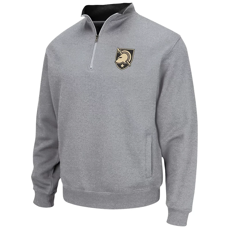 Colosseum Heathered Gray Army Knights Tortugas Team Logo Quarter-Zip Jacket