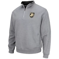 Colosseum Heathered Gray Army Knights Tortugas Team Logo Quarter-Zip Jacket