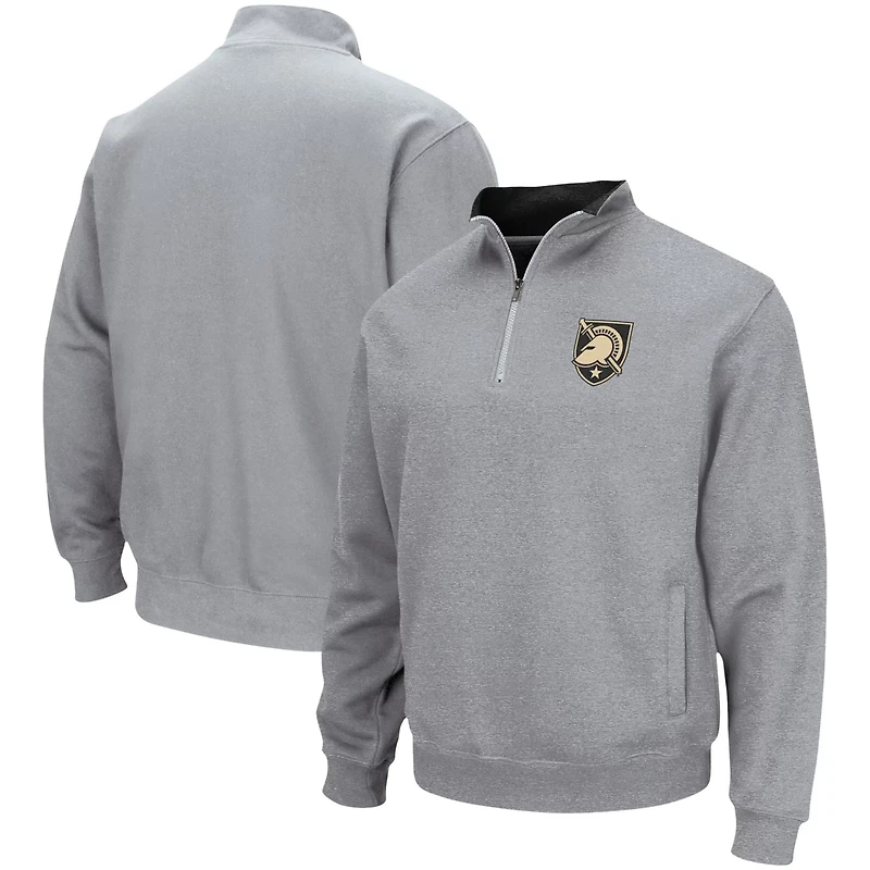 Colosseum Heathered Gray Army Knights Tortugas Team Logo Quarter-Zip Jacket