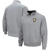 Colosseum Heathered Gray Army Knights Tortugas Team Logo Quarter-Zip Jacket