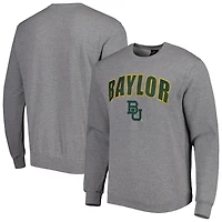 Colosseum Heathered Gray Baylor Bears Arch  Logo Pullover Sweatshirt