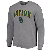Colosseum Heathered Gray Baylor Bears Arch  Logo Pullover Sweatshirt