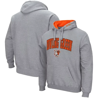 Colosseum Heathered Gray Bowling St Falcons Arch and Logo Pullover Hoodie