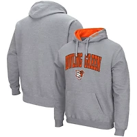 Colosseum Heathered Gray Bowling St Falcons Arch and Logo Pullover Hoodie