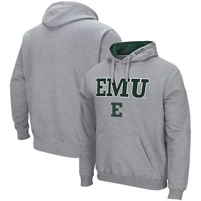 Colosseum Heathered Gray Eastern Michigan Eagles Arch  Logo 30 Pullover Hoodie