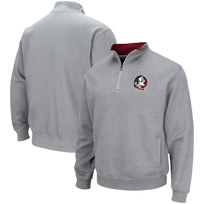 Colosseum Heathered Gray Florida State Seminoles Tortugas Team Logo Quarter-Zip Jacket