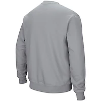 Colosseum Heathered Gray Gonzaga Bulldogs Arch  Logo Tackle Twill Pullover Sweatshirt