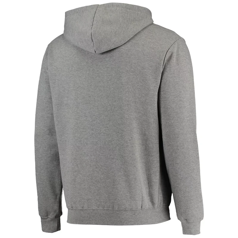 Colosseum Heathered Gray Illinois Fighting Illini Arch  Logo 30 Full-Zip Hoodie