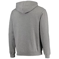 Colosseum Heathered Gray Illinois Fighting Illini Arch  Logo 30 Full-Zip Hoodie