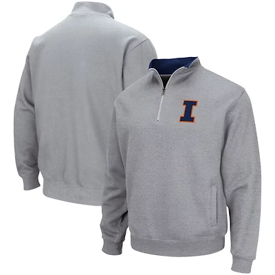 Colosseum Heathered Gray Illinois Fighting Illini Tortugas Team Logo Quarter-Zip Jacket