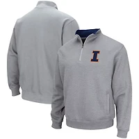 Colosseum Heathered Gray Illinois Fighting Illini Tortugas Team Logo Quarter-Zip Jacket