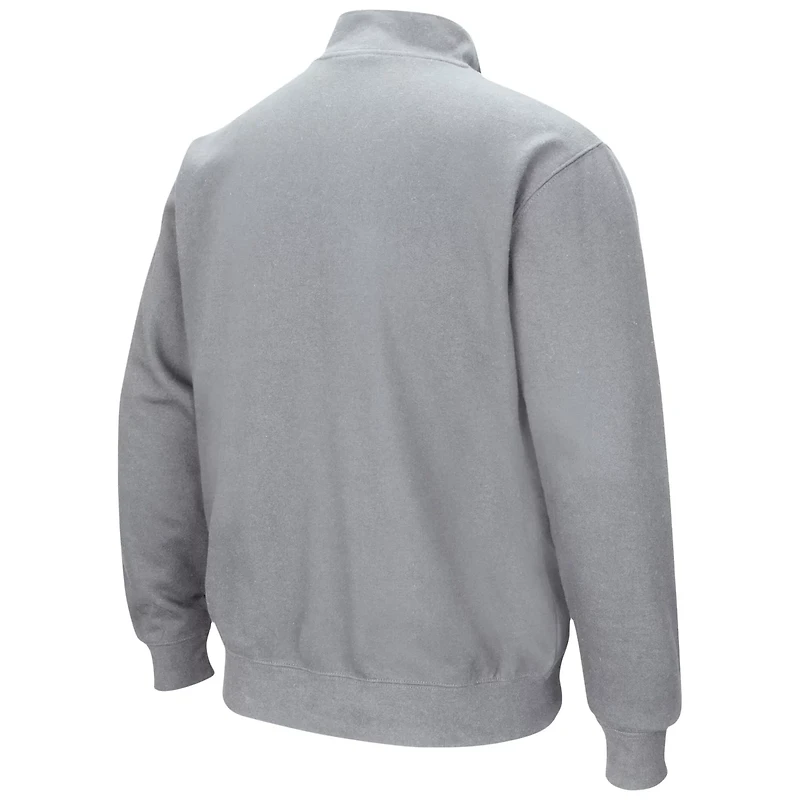 Colosseum Heathered Gray Illinois Fighting Illini Tortugas Team Logo Quarter-Zip Jacket