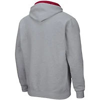 Colosseum Heathered Gray Indiana Hoosiers Arch  Logo 30 Full-Zip Hoodie